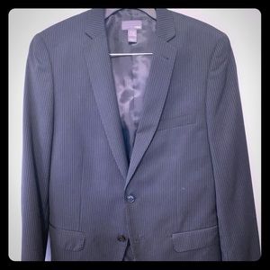 H&M Slim Fit Charcoal Gray Pinstripe Blazer